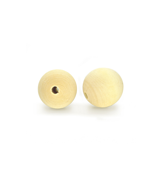 Perla sferica in legno (12 pz.) - 25 mm ø